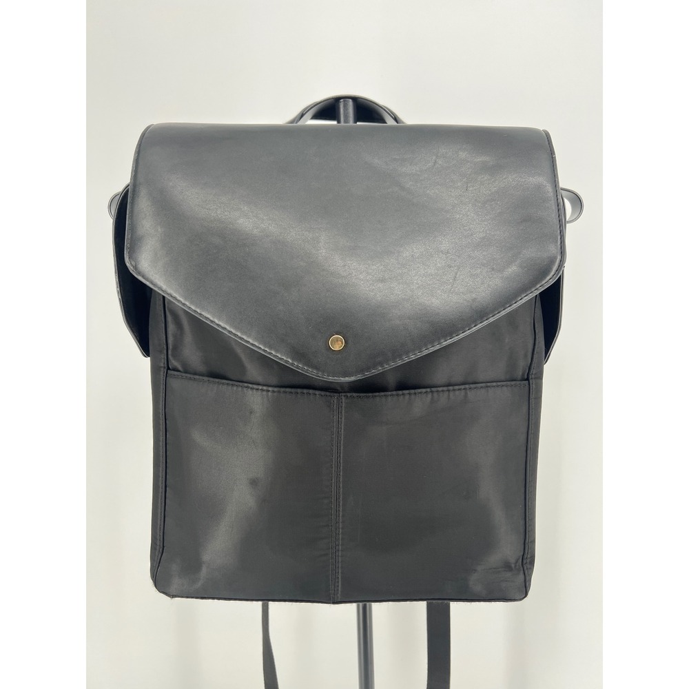 A New Day Backpack Flap Top Multi Pocket‎ Black Large Casual Work Travel Bag
